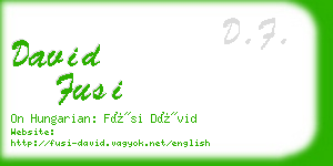 david fusi business card